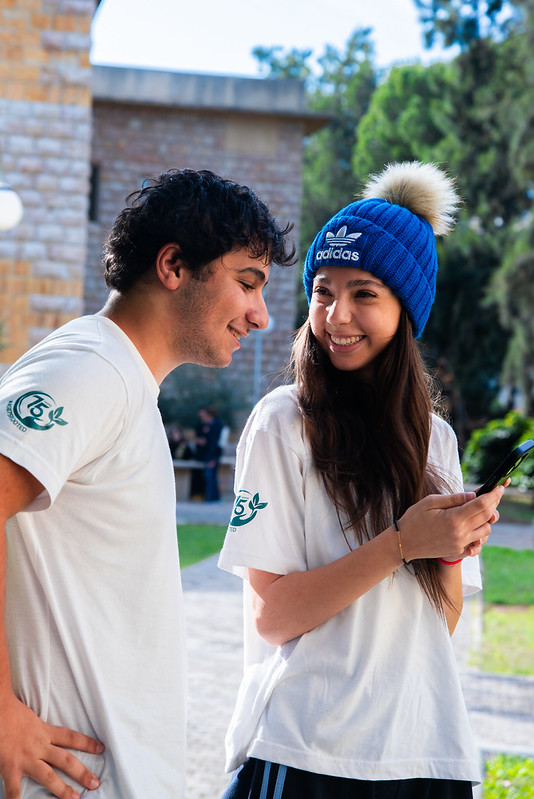 MEU students talking together on campus